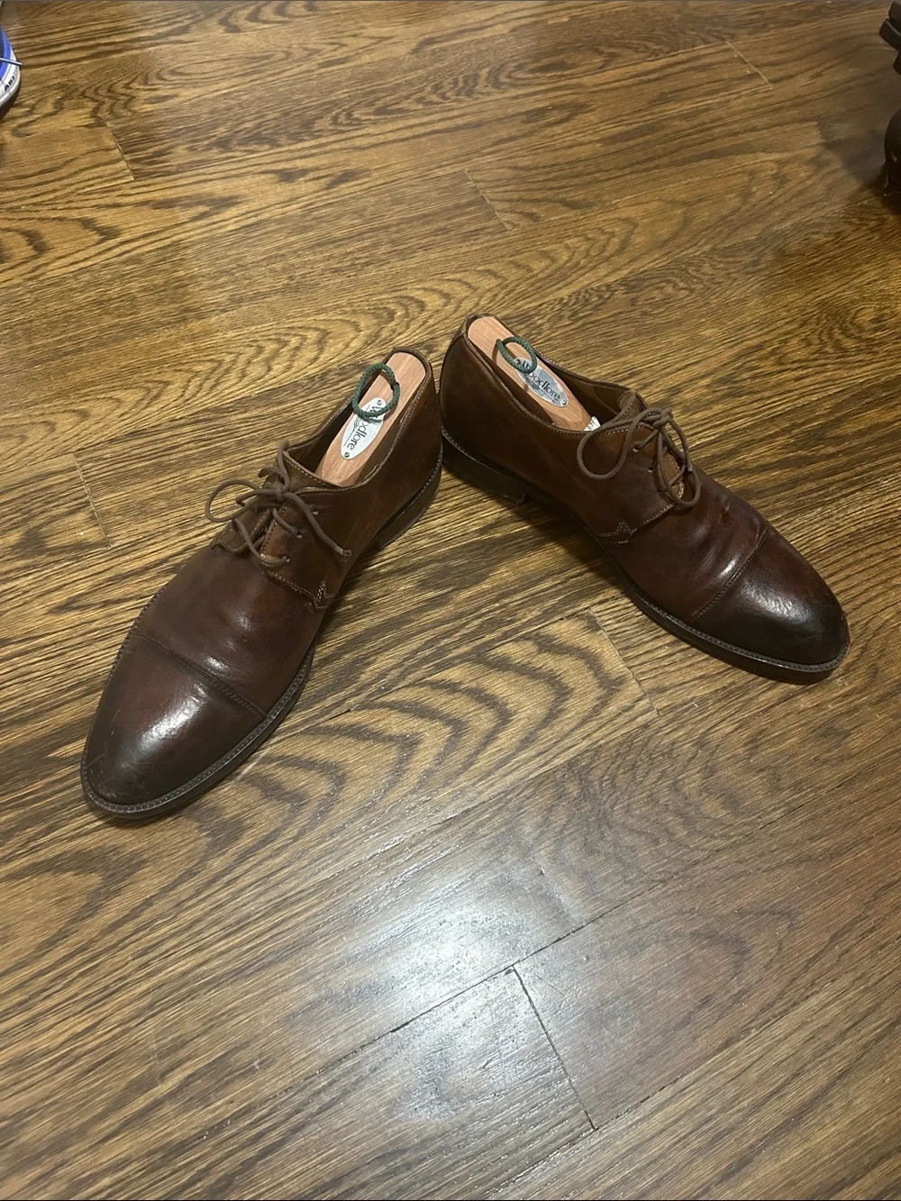 Barneys Brown Oxford Leather Dress Shoes Size 11